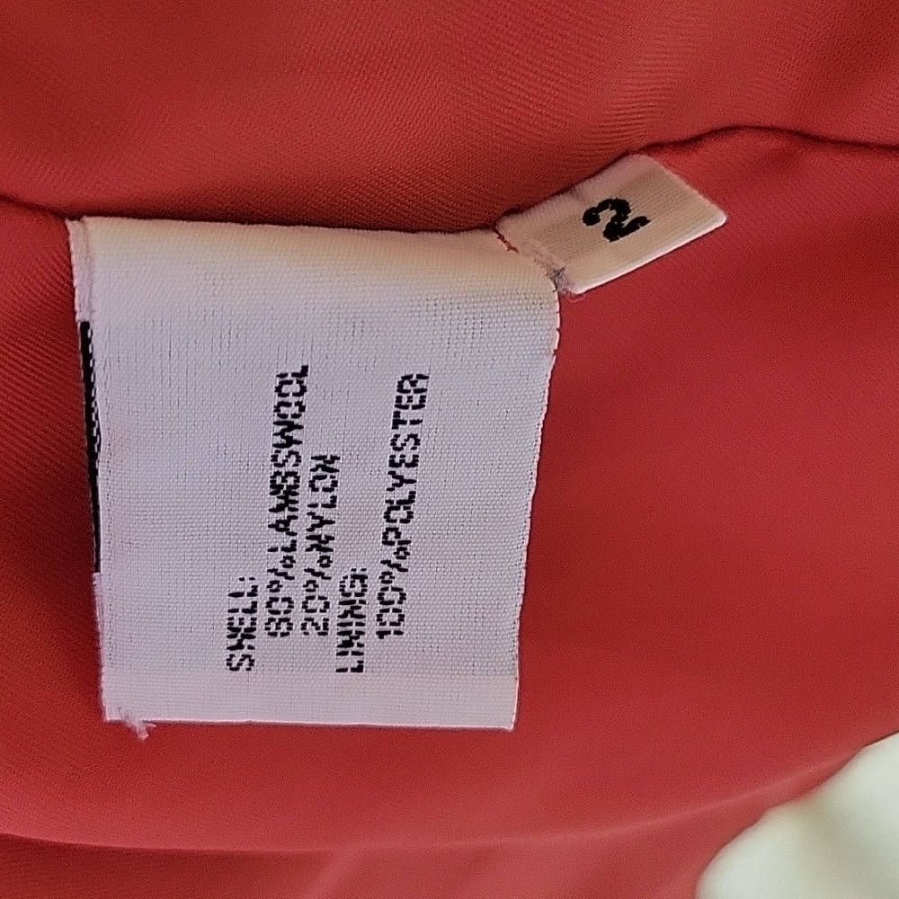 Foresaster Of Boston Coat Double-breasted Pea Coat Orange Lining EUC Size 2 - Picture 17 of 17